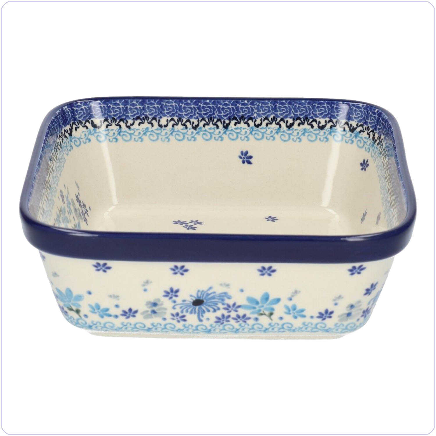 Bunzlau Ovenschaal 19x19cm (1430) - Flower Valley (3508)