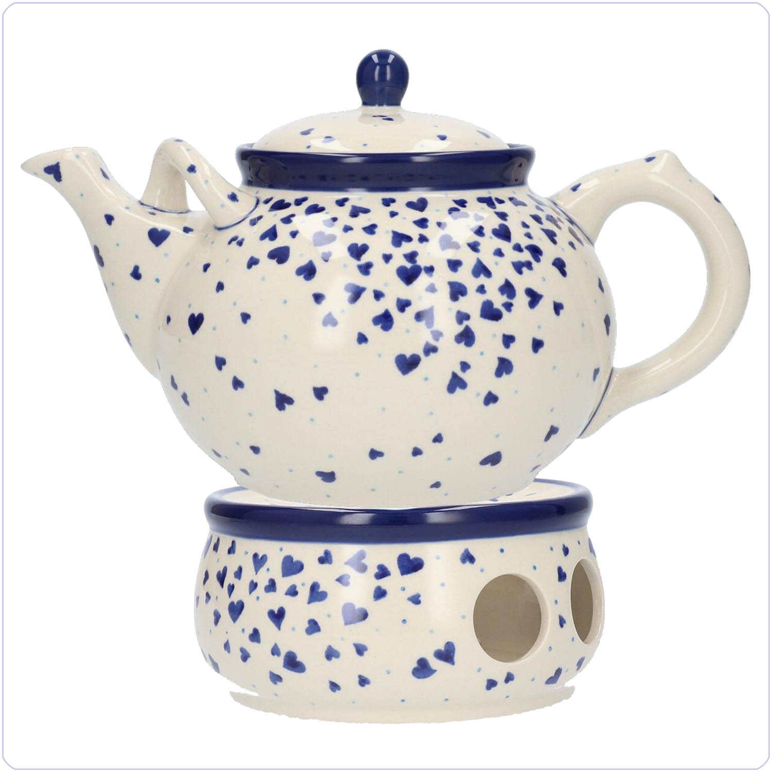 Bunzlau Theepot 1800ml / 2000ml (1444) - Hearts (2874)