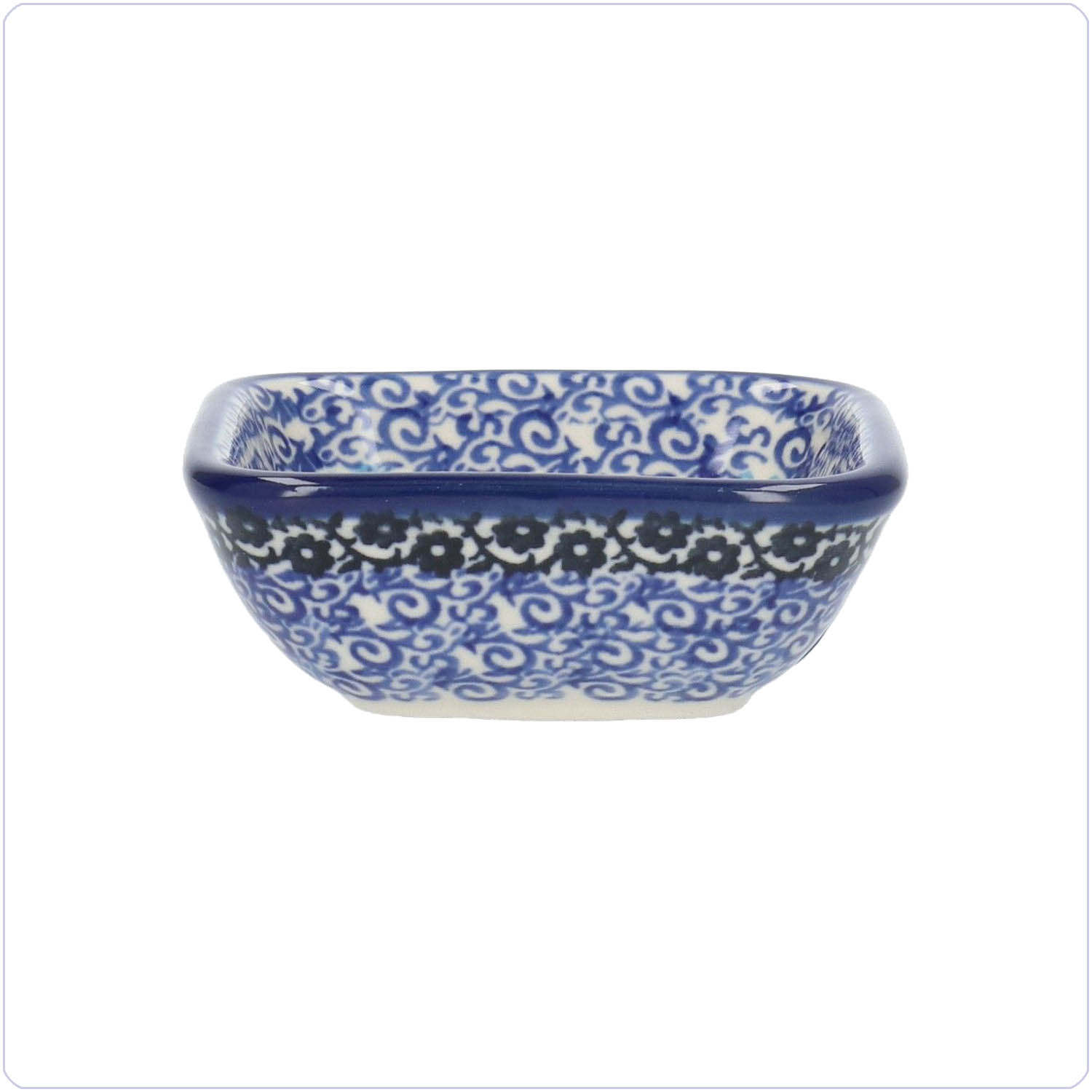 Bunzlau Vierkant bakje 70ml 8x8cm (1604) - Little Meadow (3503)