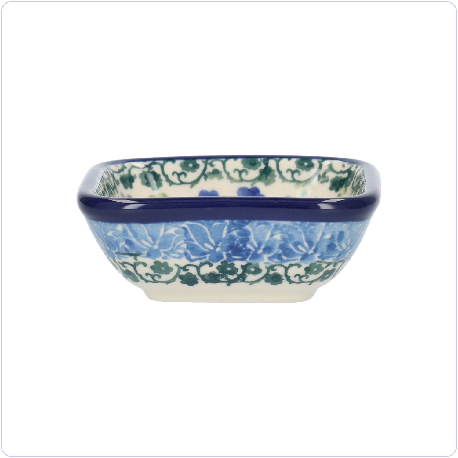Bunzlau Vierkant bakje 70ml 8x8cm (1604) - Hidden Garden (3504)