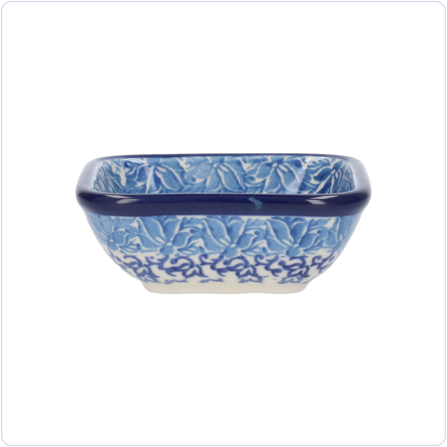 Bunzlau Vierkant bakje 70ml 8x8cm (1604) - Douce Fleur (3505)