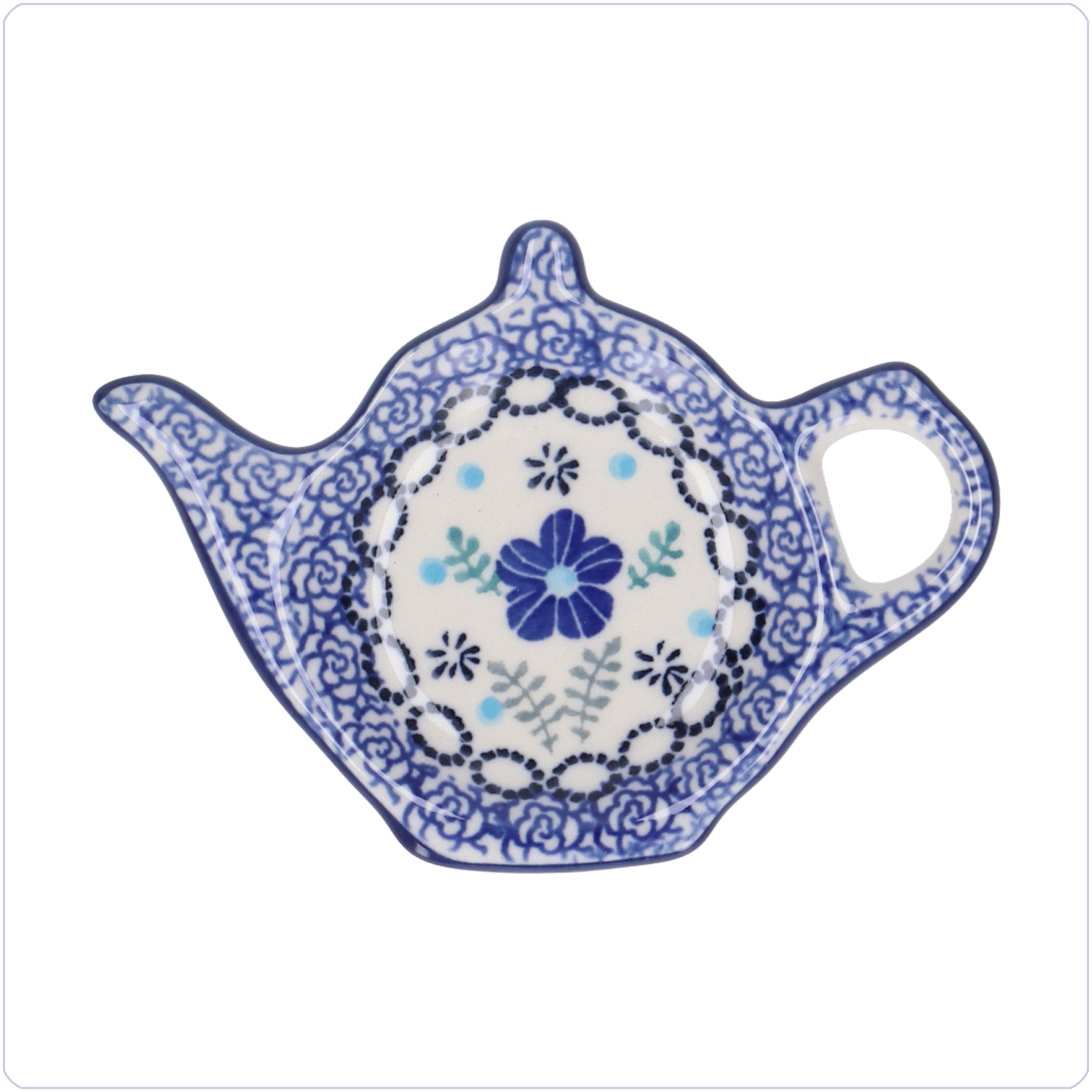 Bunzlau Theepot theetipje (1766) - Floral Ballet (3397)