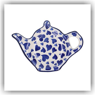 Bunzlau Theepot theetipje (1766) - Dancing Hearts (3411)