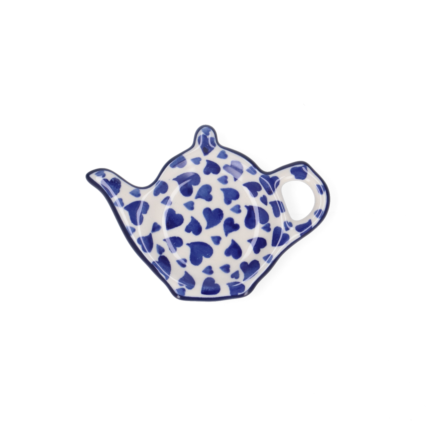 Bunzlau Theepot theetipje (1766) - Dancing Hearts (3411)