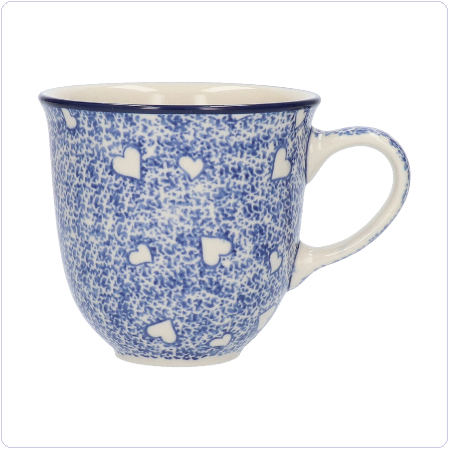 Bunzlau Tulp Beker 330ml (1824) - White Hearts (3237)