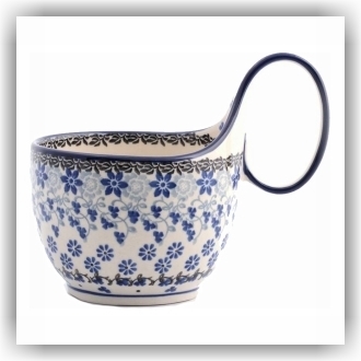 Bunzlau Waterscoop/Soepkom 400ml (1845) - Belle Fleur (1829)