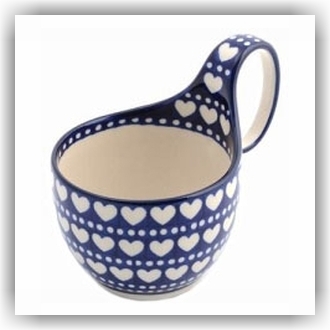 Bunzlau Waterscoop/Soepkom 400ml (1845) - Blue Valentine (375E)