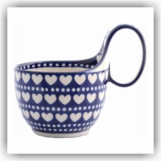 Bunzlau Waterscoop/Soepkom 400ml (1845) - Blue Valentine (375E)