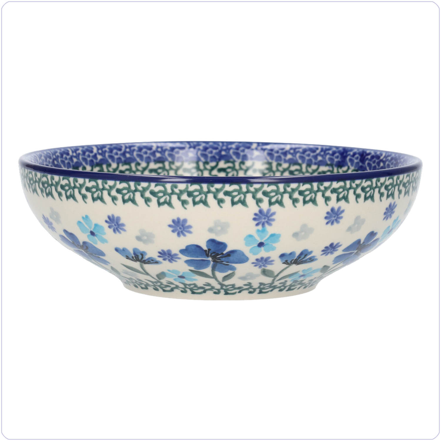 Bunzlau Serveerschaal 610ml Ø17 (2190) - Blossom Blue (3507)