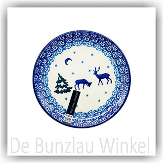 Bunzlau Cakebordje Ø12cm (2321) - Christmas Deer (2822)