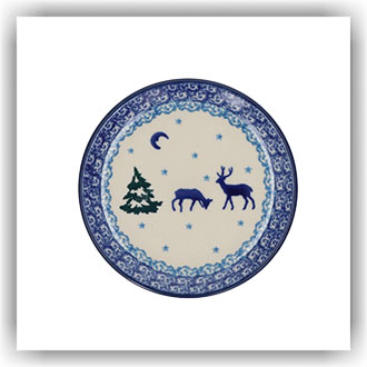 Bunzlau Cakebordje Ø12cm (2321) - Christmas Deer (2822)