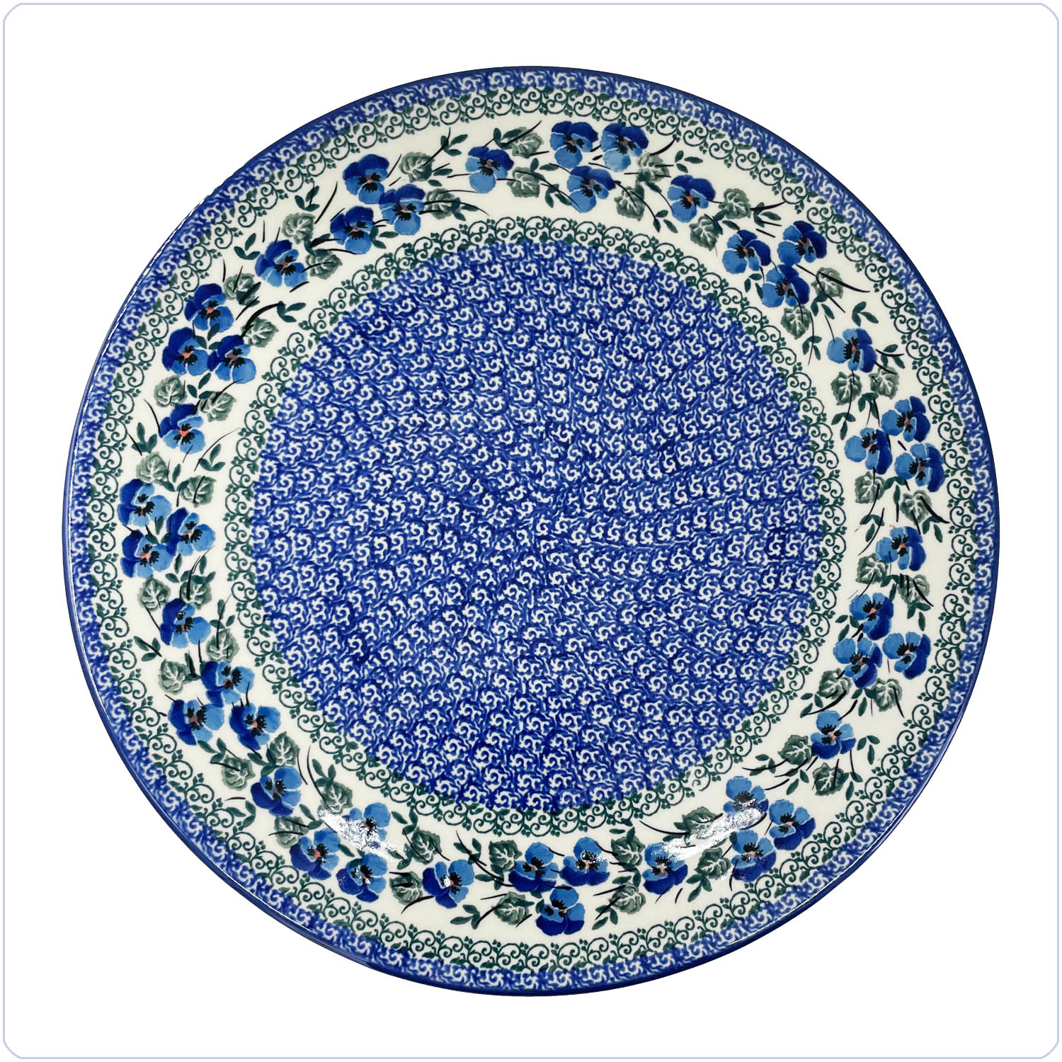 Bunzlau Groot pizzabord Ø33cm (2353) - Blue Violin (2273)