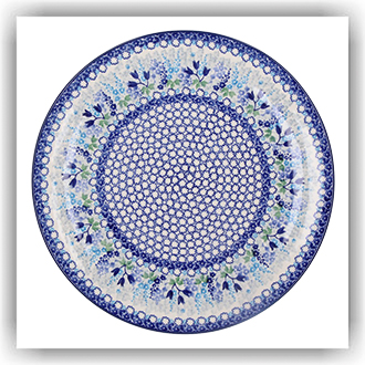 Bunzlau Groot pizzabord Ø33cm (2353) - Blue Garden (3316)