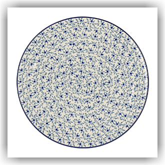 Bunzlau Groot plat pizzabord Ø33cm (2353) - Blue Olive (2506)