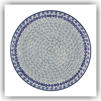 Bunzlau Groot plat pizzabord Ø33cm (2353) - Blue Fountain (2614)