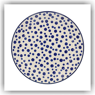 Bunzlau Plat ontbijtbord Ø19.5cm (2455) - Crazy Dots (1813)