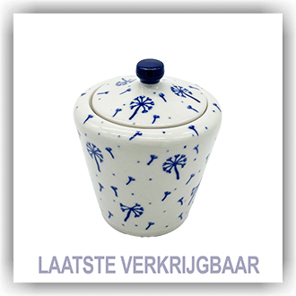 Bunzlau Strak potje met deksel (2457) - Paardenbloemen (2550)