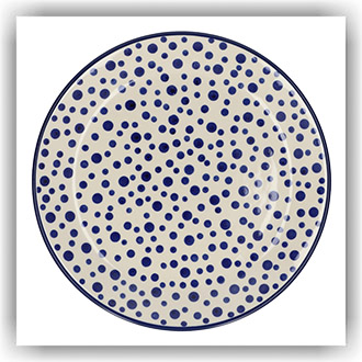 Bunzlau Plat dinerbord Ø25,5cm (2463) - Crazy Dots (1813)