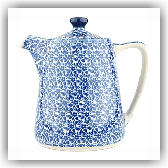 Bunzlau Koffie/Theekan strak 1ltr (2471) - Indigo (2396)