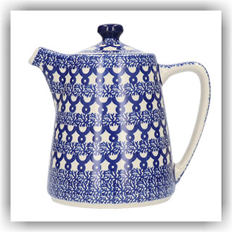 Bunzlau Koffie/Theekan strak 1ltr (2471) - Blue Harbour (3306)