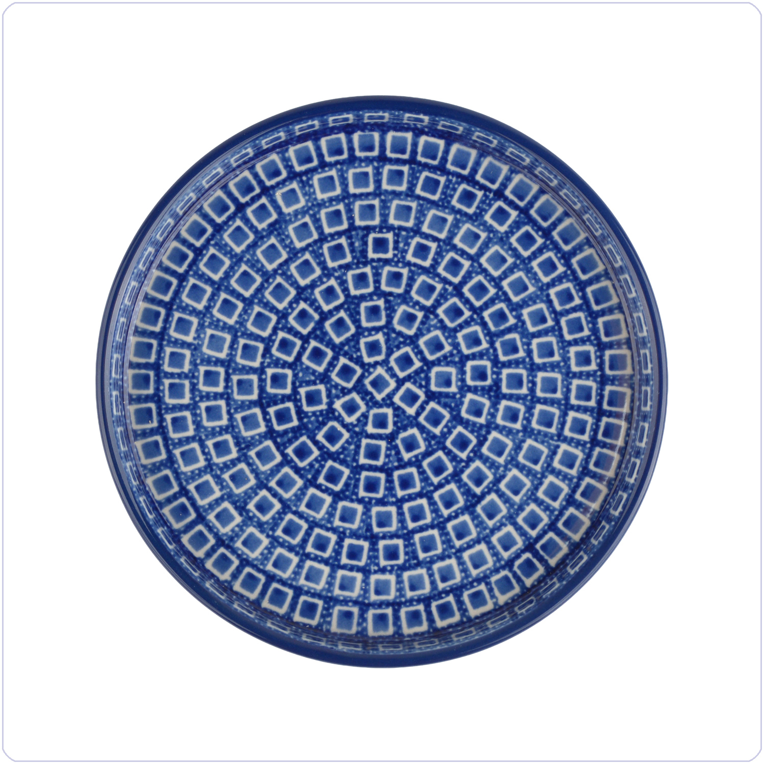 Bunzlau Bord met rand Ø15,7cm (2491) - Blue Diamond (2253)