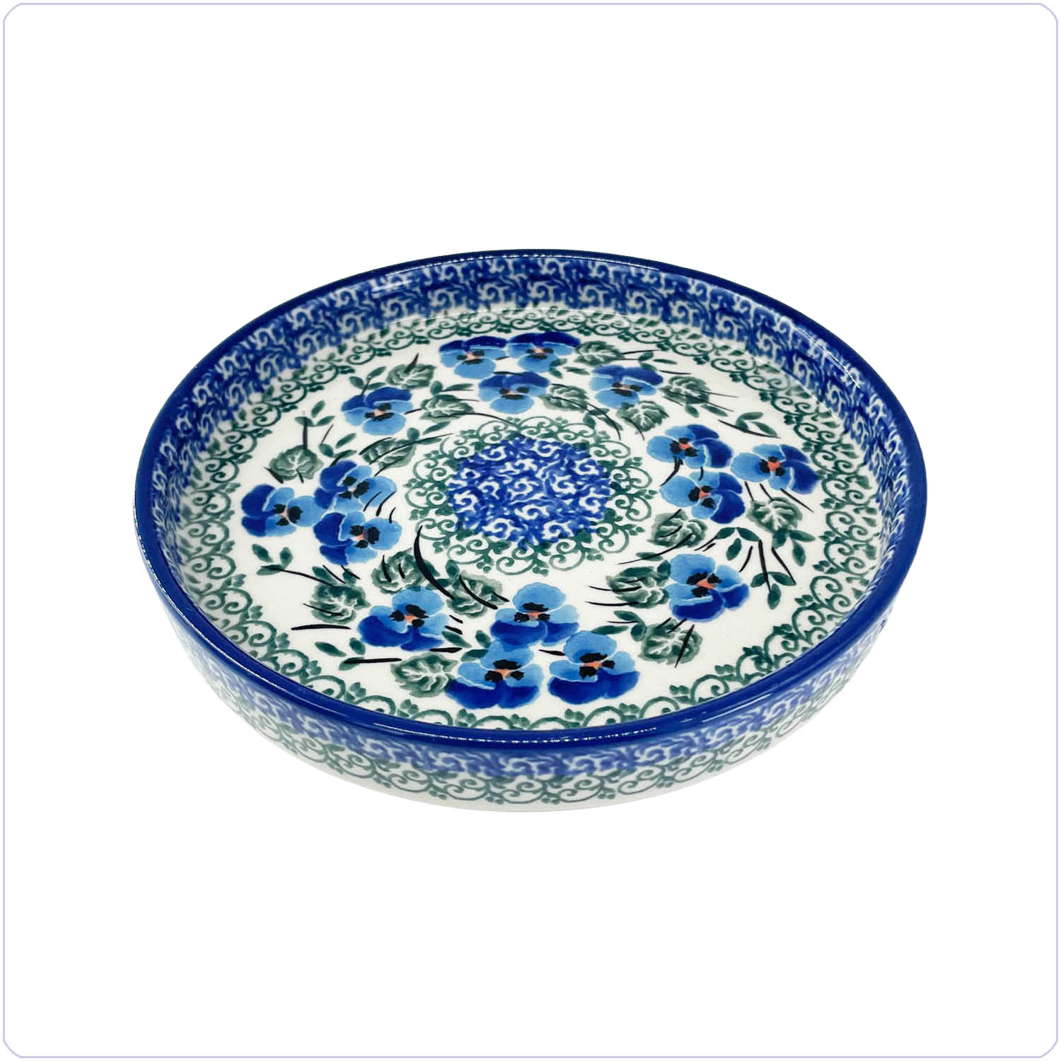 Bunzlau Bord met rand Ø15,7cm (2491) - Blue Violin (2273)