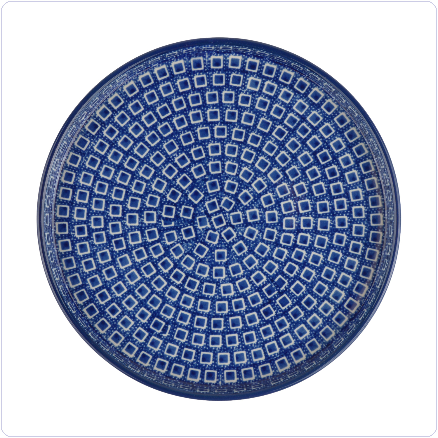 Bunzlau Bord met rand Ø20,2cm (2492) - Blue Diamond (2253)