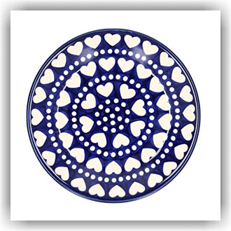 Bunzlau Plat gebaksbordje Ø15,5cm (2595) - Blue Valentine (375E)