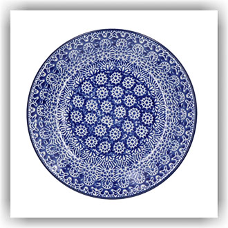 Bunzlau Plat gebaksbordje Ø15,5cm (2595) - Lace (884)