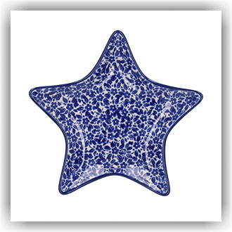 Bunzlau Ster schaaltje/bordje (2656) - Indigo (2396)
