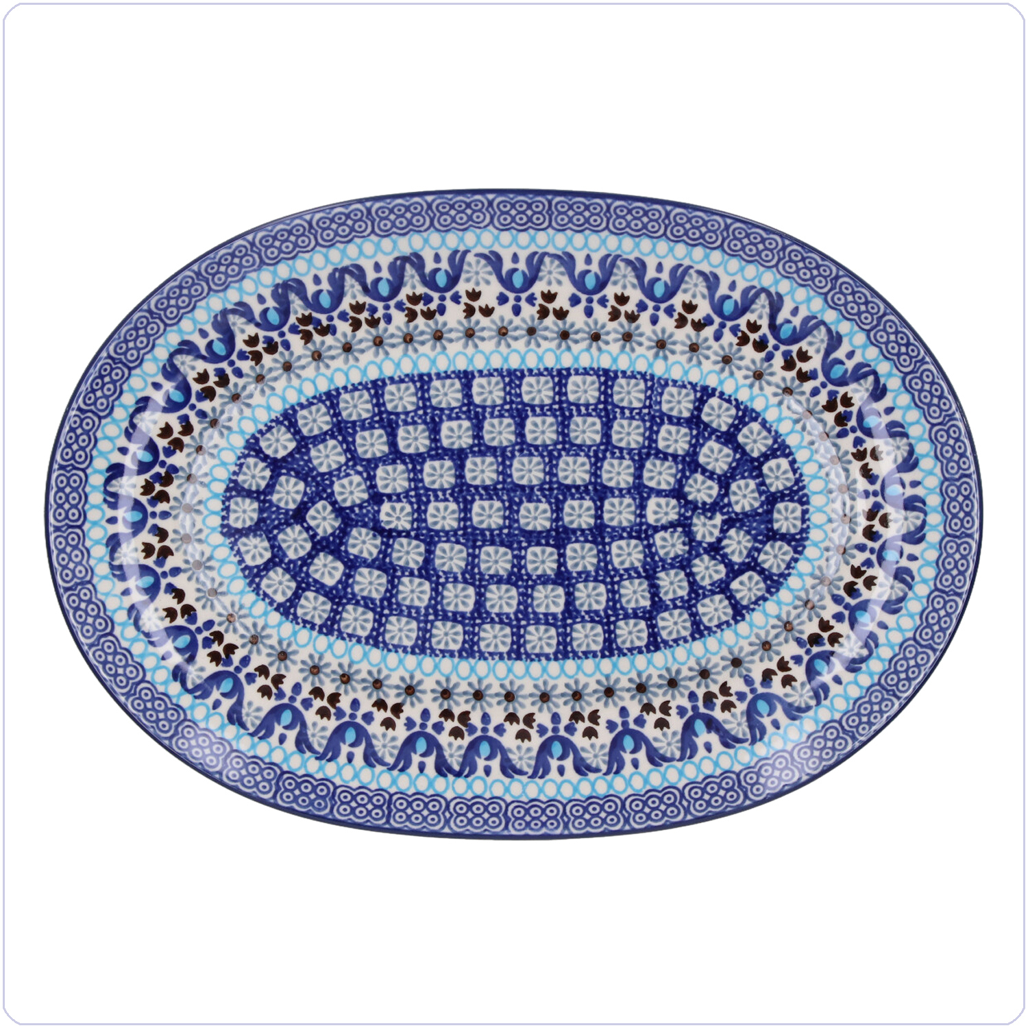 Bunzlau Wijd ovaal bord 31,5x22cm (2668) - Marrakesh (1026)
