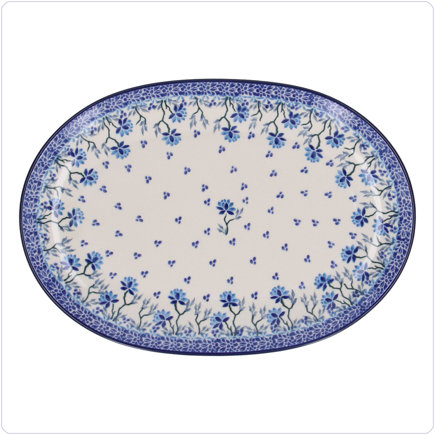 Bunzlau Wijd ovaal bord 31,5x22cm (2668) - Daydream (2524)