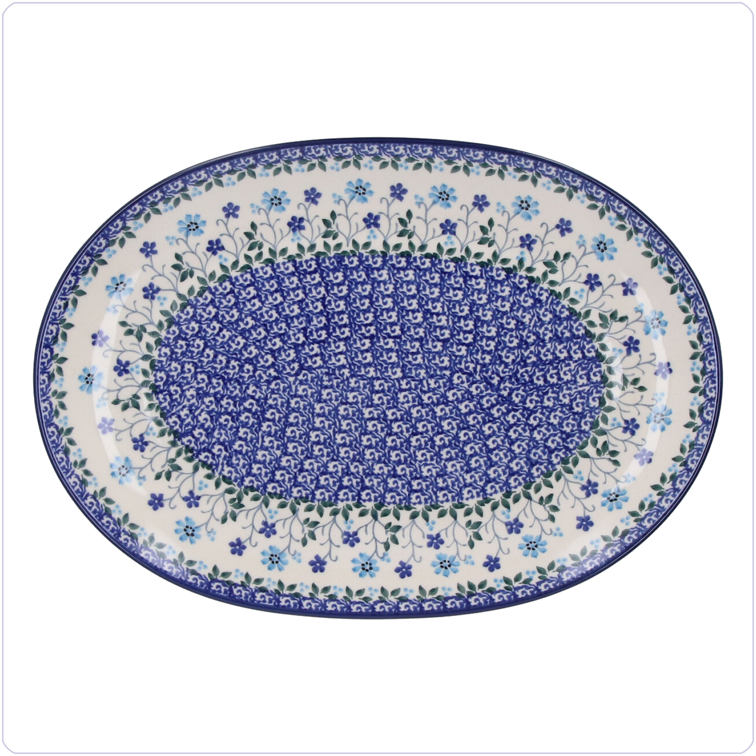 Bunzlau Wijd ovaal bord 31,5x22cm (2668) - Spring Hill (2785)