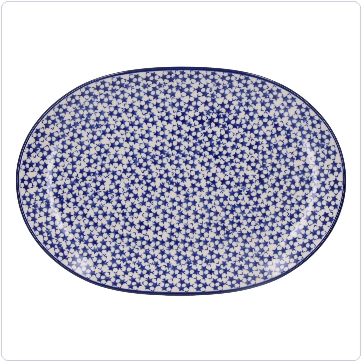 Bunzlau Wijd ovaal bord 31,5x22cm (2668) - Stars (3443)