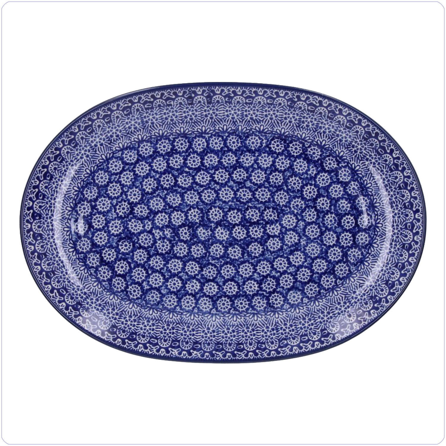 Bunzlau Wijd ovaal bord 31,5x22cm (2668) - Lace (884)