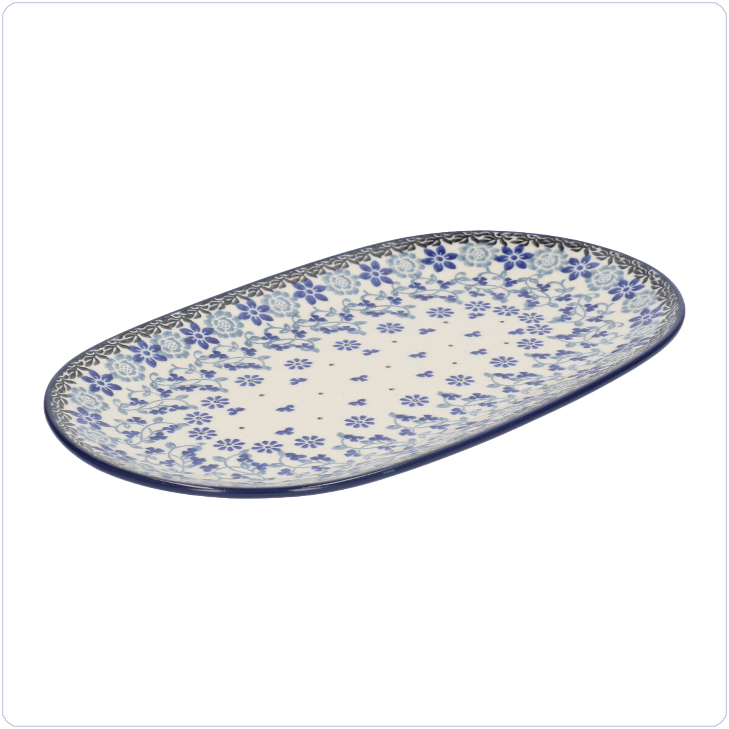 Bunzlau Ovaal bord 25,5x15cm (2673) - Belle Fleur (1829)
