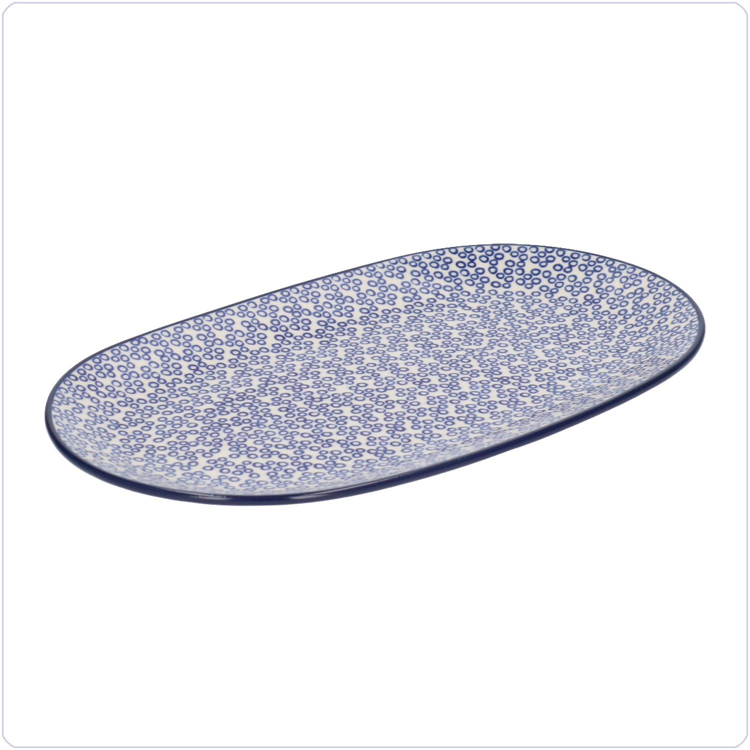 Bunzlau Ovaal bord 25,5x15cm (2673) - Bubbles (3303)