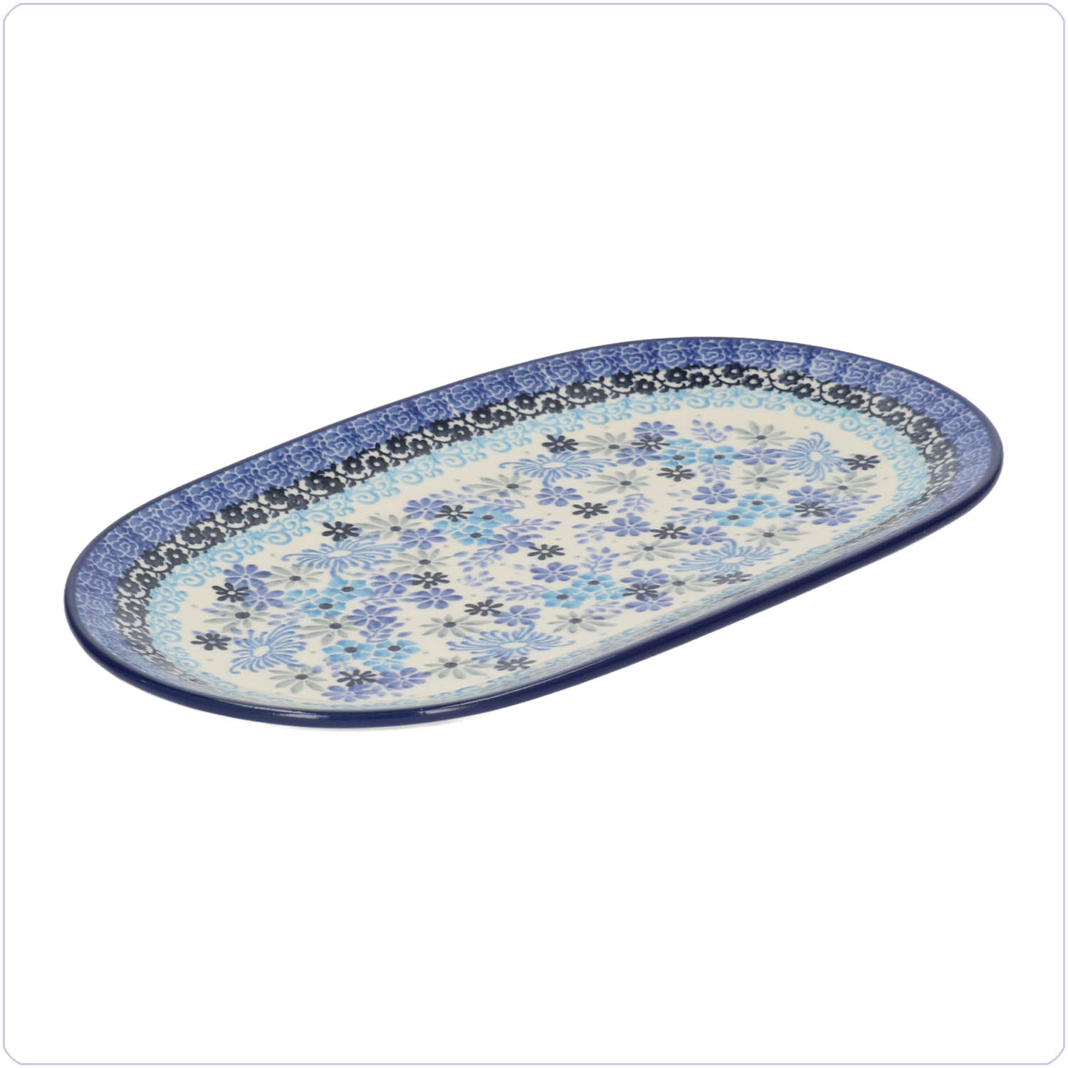 Bunzlau Ovaal bord 25,5x15cm (2673) - Little Meadow (3503)