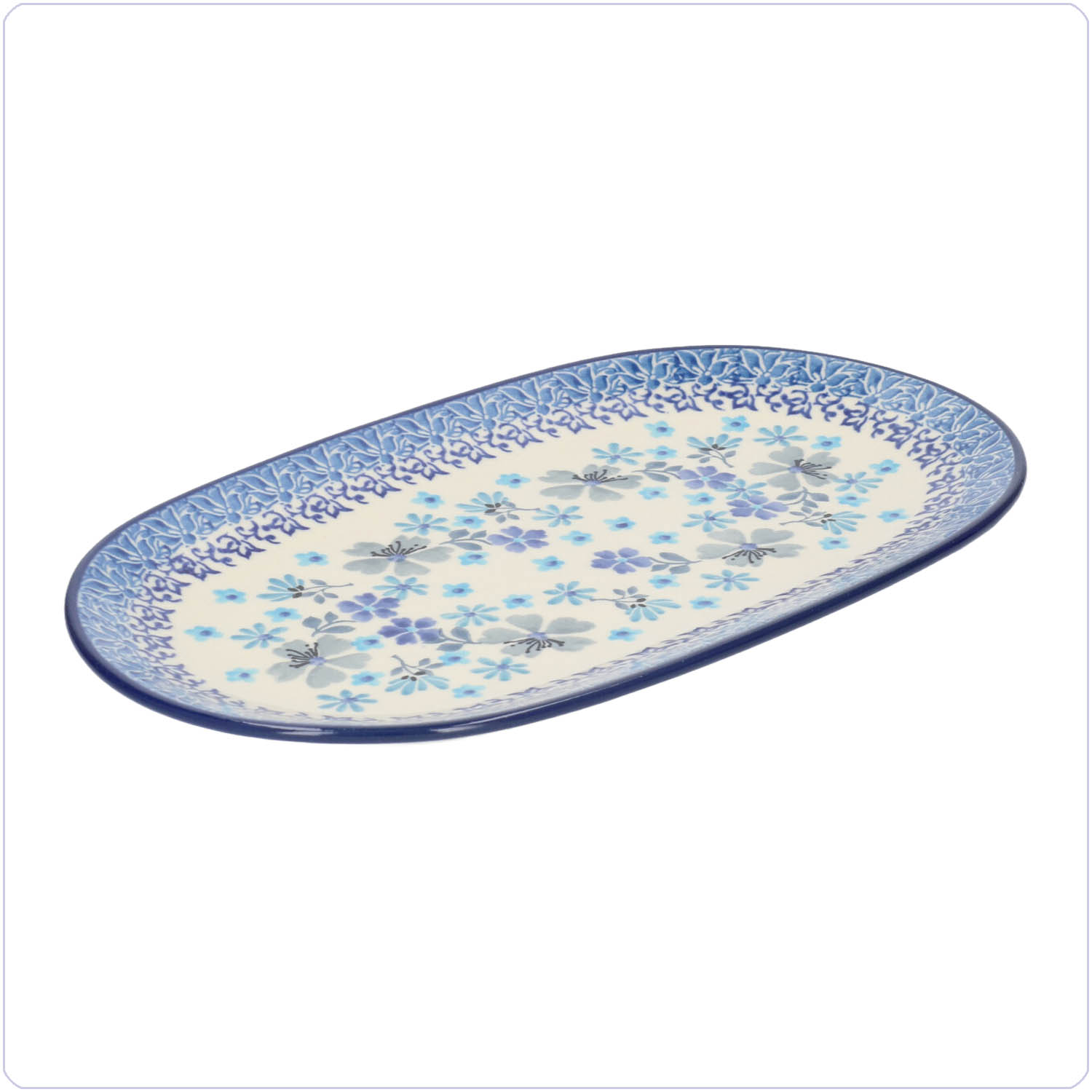 Bunzlau Ovaal bord 25,5x15cm (2673) - Douce Fleur (3505)