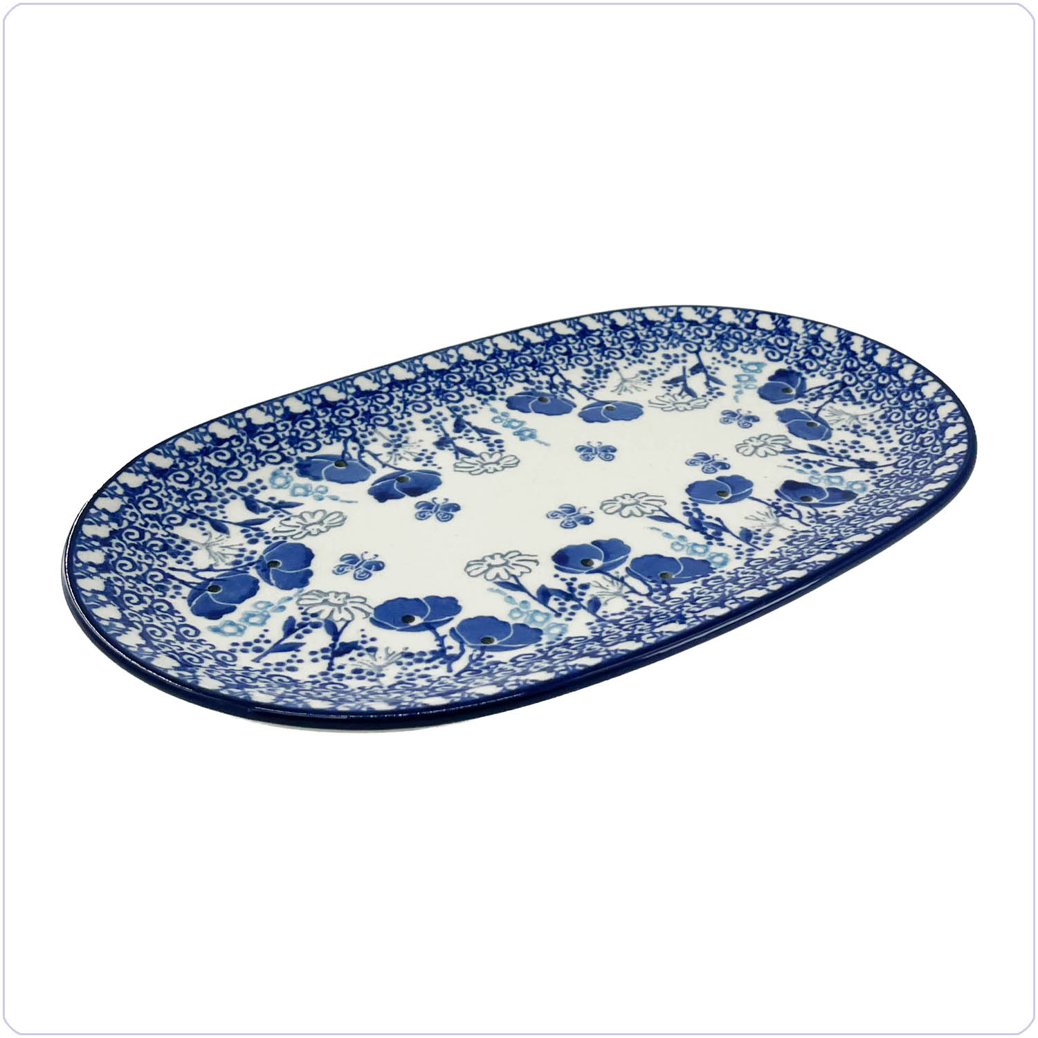 2673 Ovale schotel 25,5x15cm<br />2902 Garden of Joy