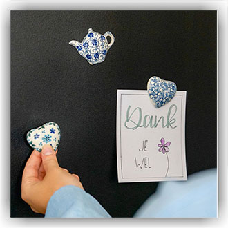 Bunzlau Theepot magneet (2676) - Indigo (2396)