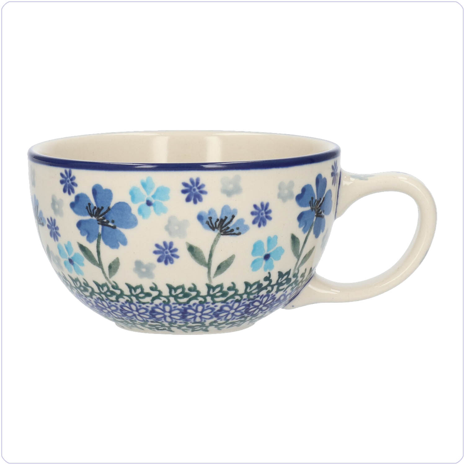 Bunzlau Cappuccino/Thee mok (2689) - Blossom Blue (3507)