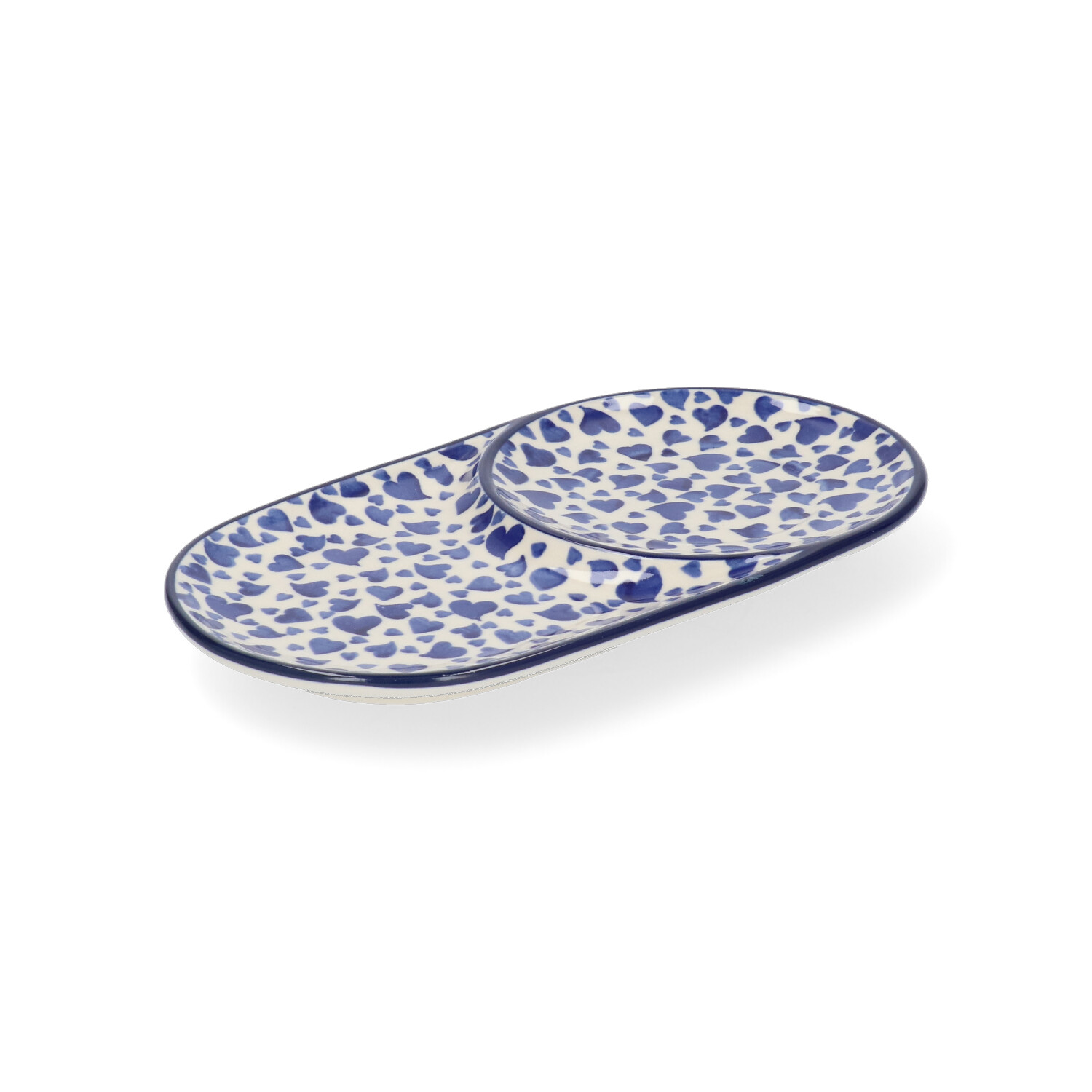 Bunzlau Schotel met uitsparing (2690) - Dancing Hearts (3411)