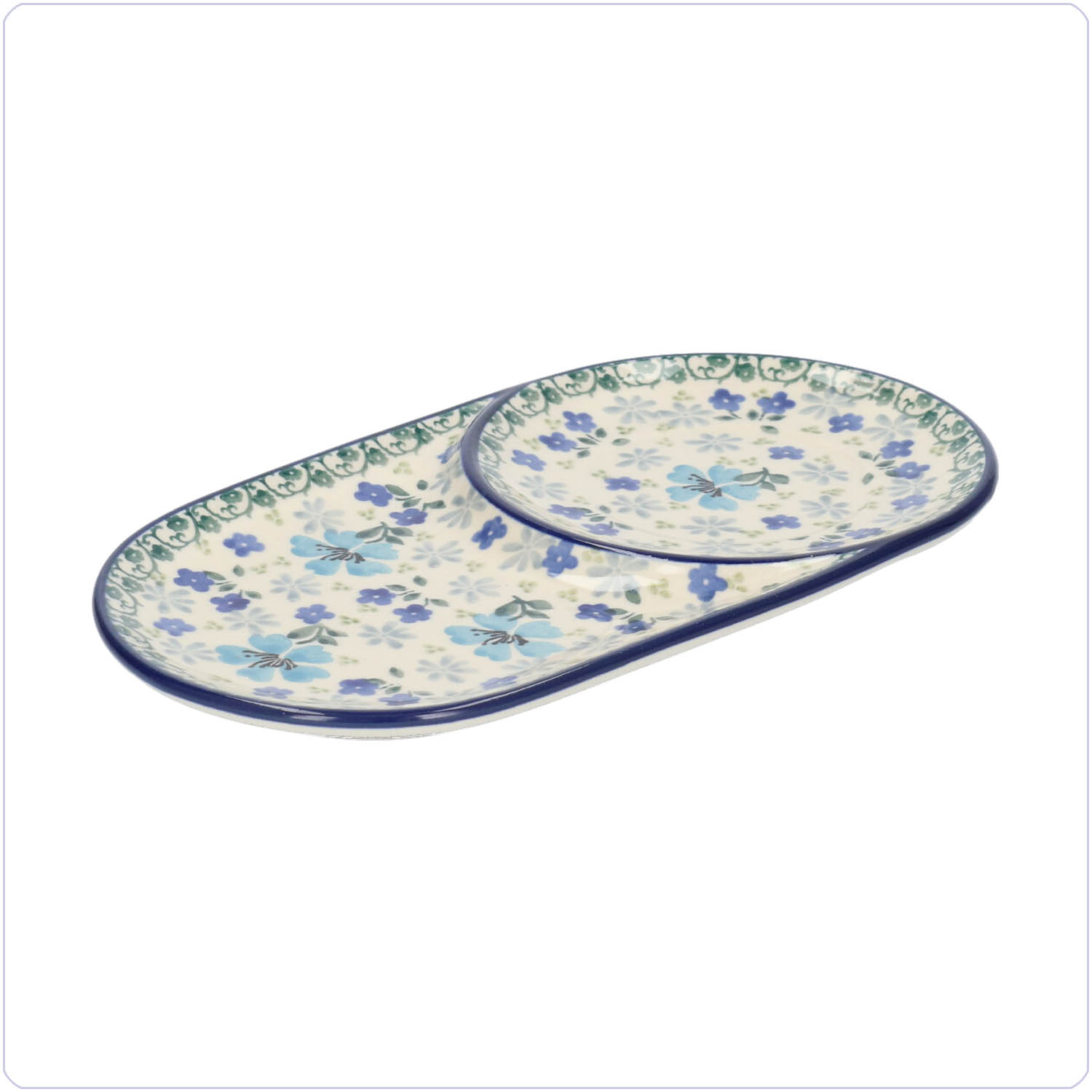 Bunzlau Schotel met uitsparing (2690) - Hidden Garden (3504)