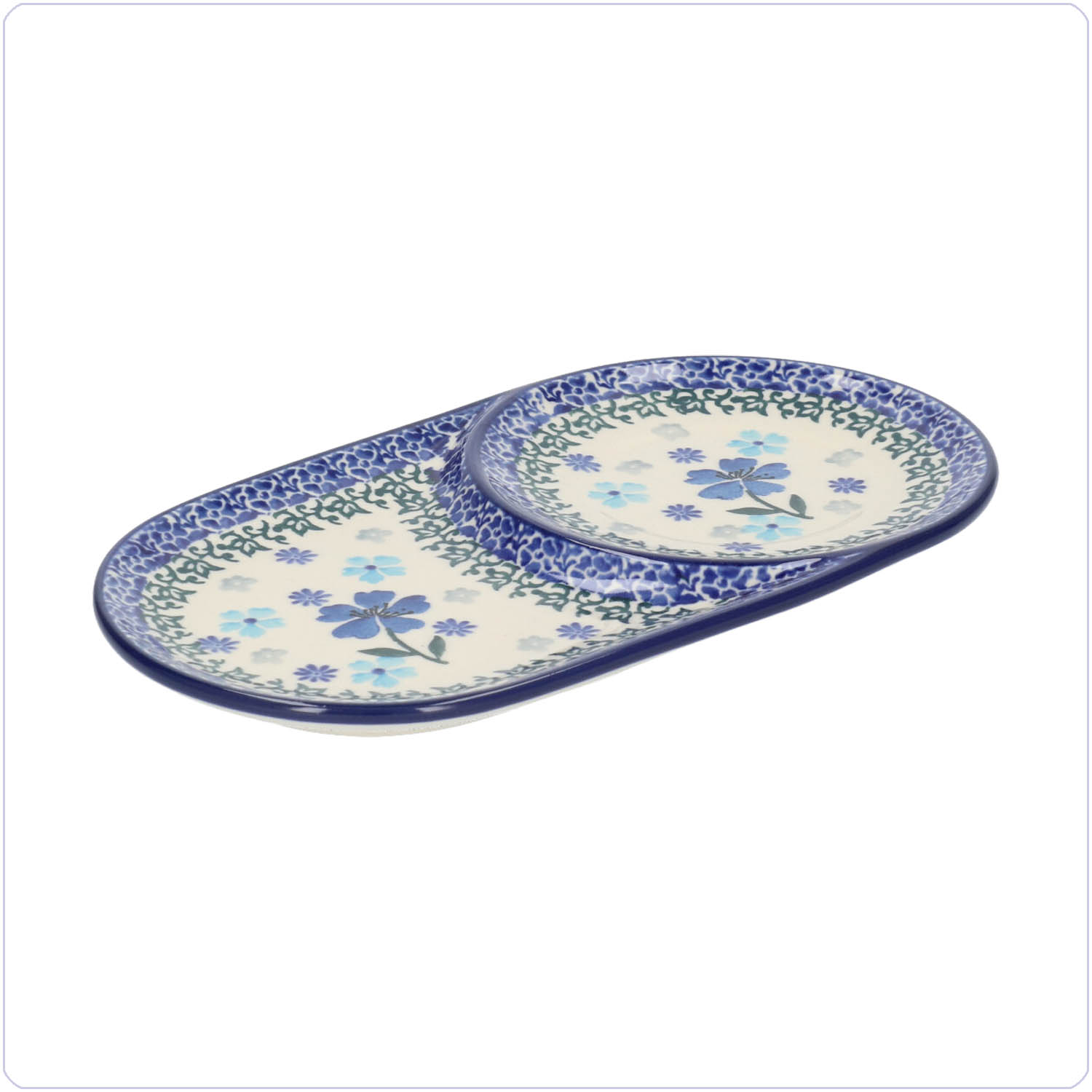 Bunzlau Schotel met uitsparing (2690) - Blossom Blue (3507)