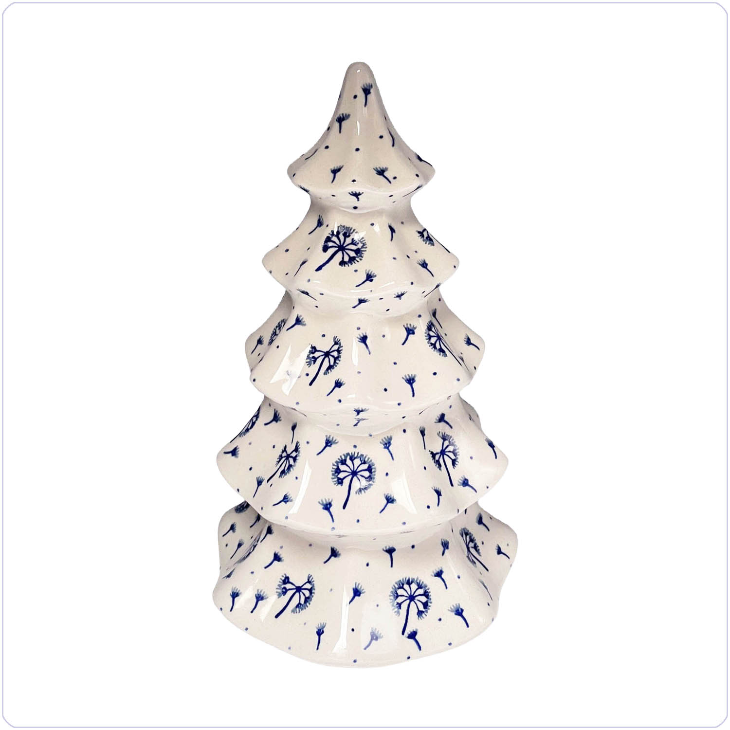 Bunzlau Kerstboom theelicht 24,5cm (2701) - Paardenbloemen (2550)