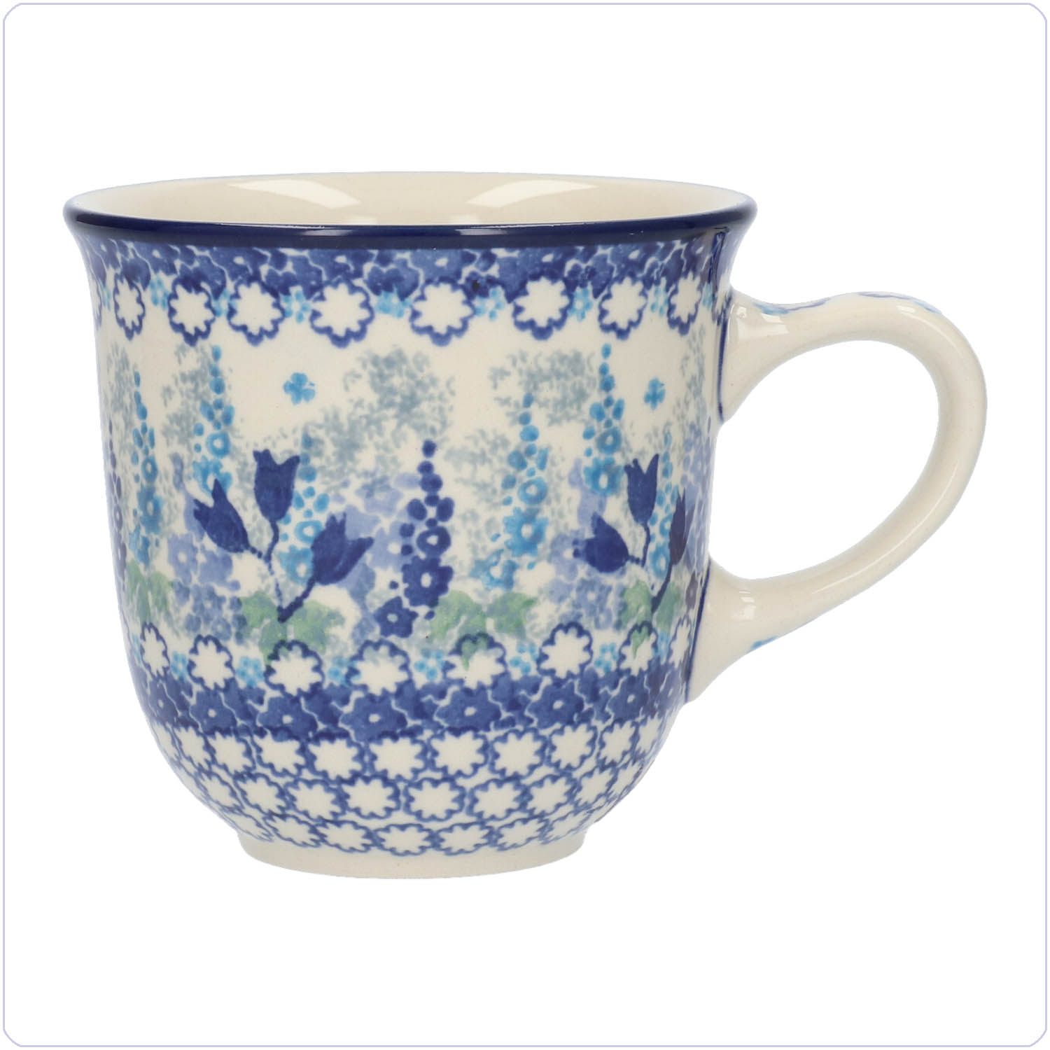 Bunzlau Tulp Beker 400ml (2726) - Blue Garden (3316)