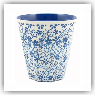 Bunzlau Melamine beker Indigo Lace (3621)