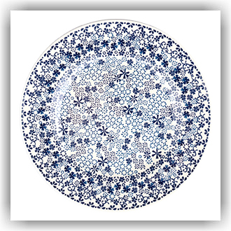 Bunzlau Melamine bord Indigo Lace (3622)