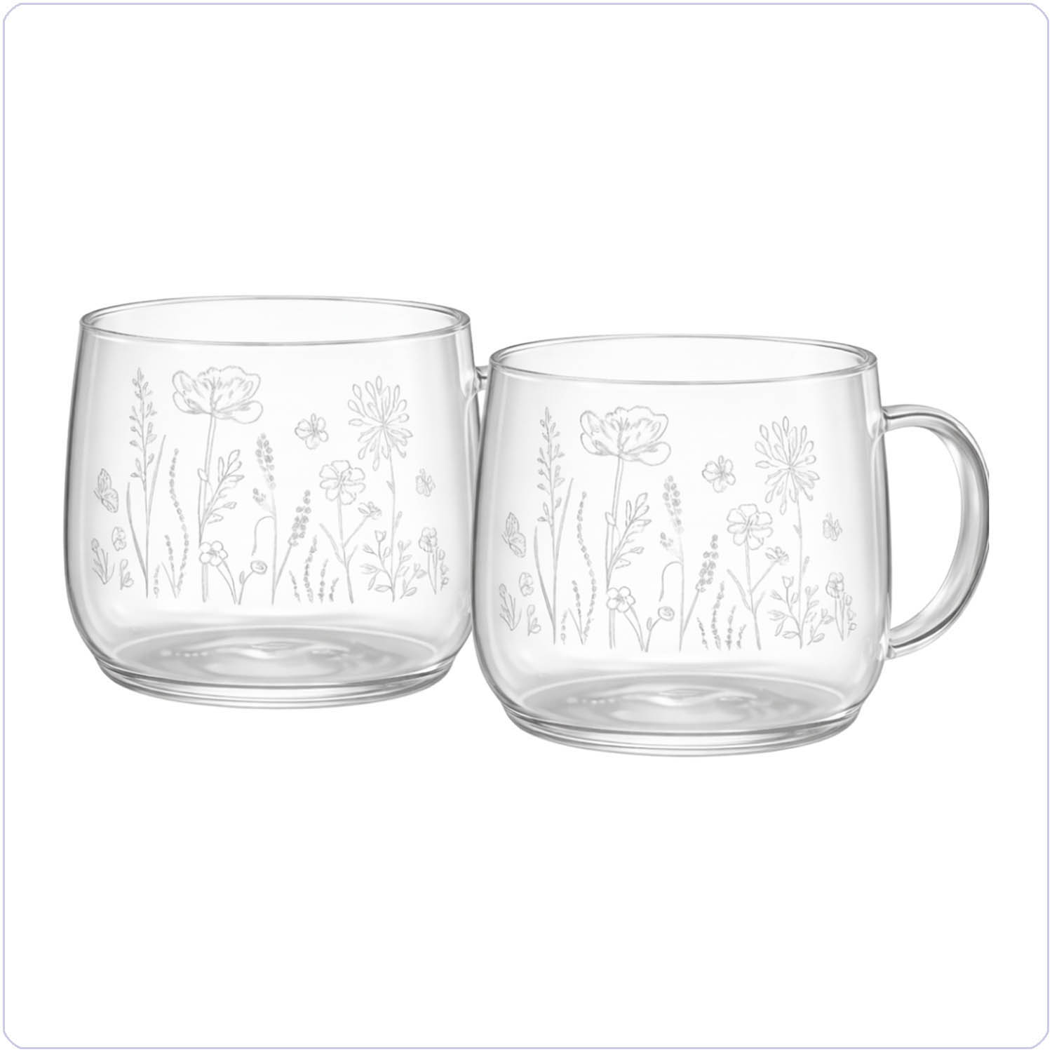 5173 Set van 2 theeglazen Wild Flowers